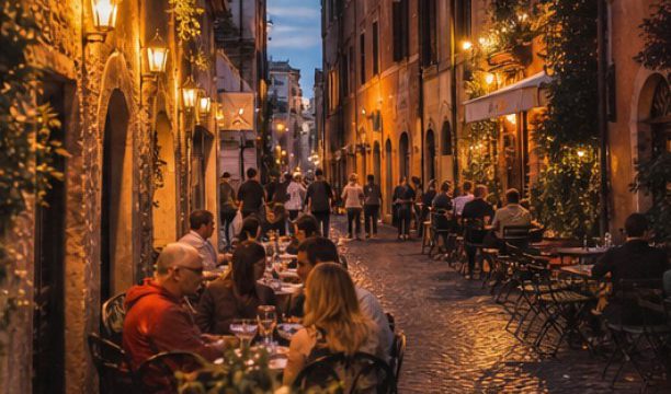 European Heritage Tour Trastevere evening street