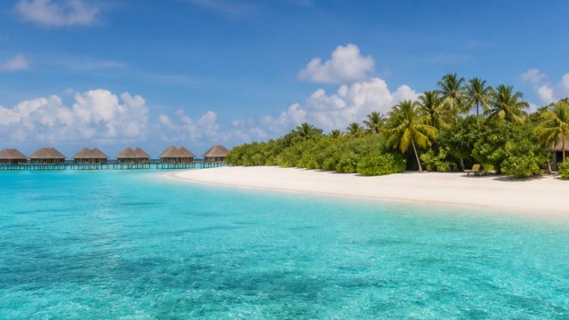Maldives Paradise turquoise lagoon view