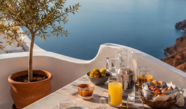 Santorini Caldera Hideaway private terrace breakfast