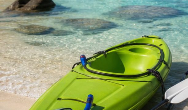 Seychelles Cove Escape kayak and snorkel detail